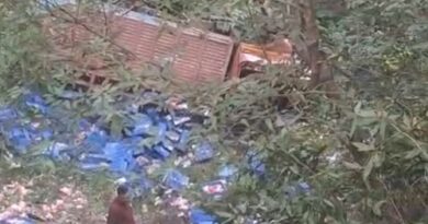 हल्द्वानी-नैनीताल रोड पर दूध से भरा ट्रक 200 फीट गहरी खाई में गिरा, चालक घायल